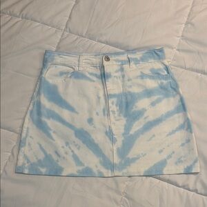 Forever 21 Denim Blue and White Skirt